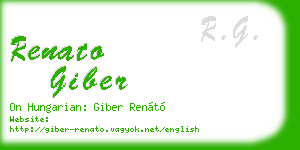 renato giber business card